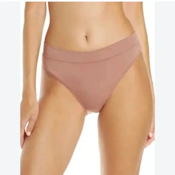 Skims Stretch Cotton Jersey Cheeky Tanga 2 pair Sz 4x High Cut Underwear - Picture 2 of 11